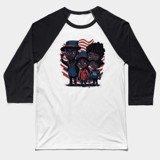 Patriotic American Family Baseball T-Shirt